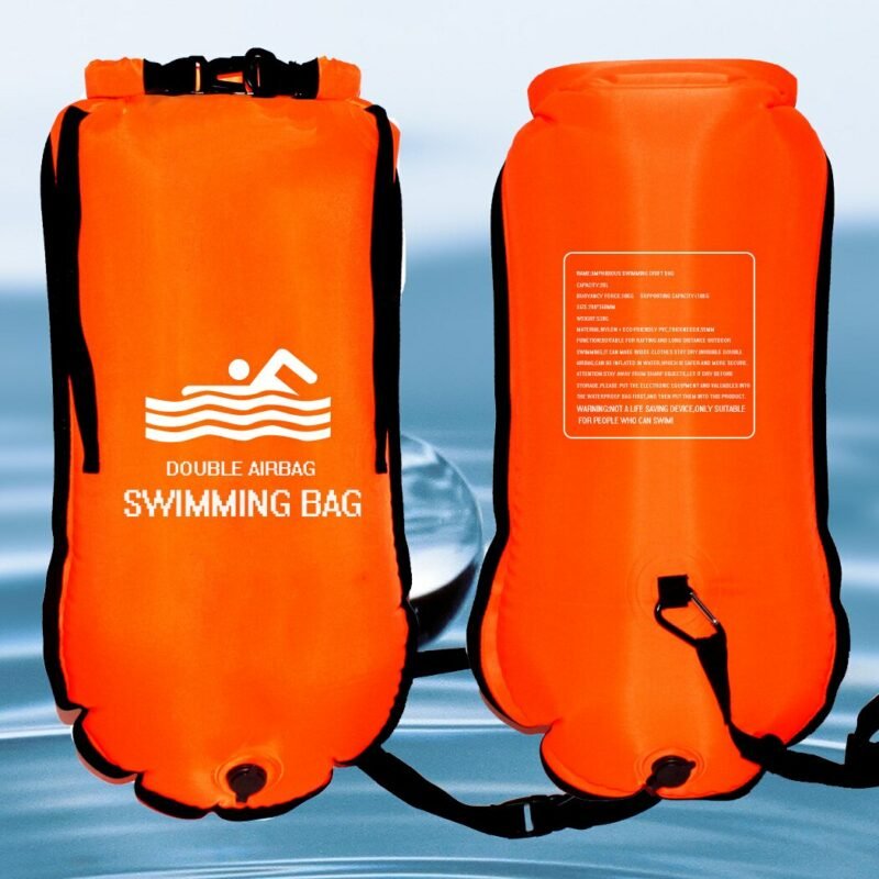 Outdoor Double Airbags Inflatable Swimming Bag Ring Float Anti-snoring Storage Waterproof Pvc Lifebuoy Buoy Prevent Drowning