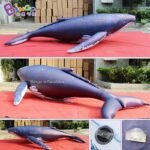 Outdoor Activity Pvc Air Tight Giant Inflatable Blue Whale Model Ocean Theme Toys - 3