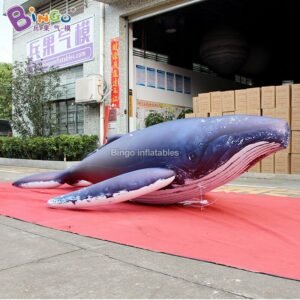 Outdoor Activity Pvc Air Tight Giant Inflatable Blue Whale Model Ocean Theme Toys - 2