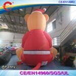 Outdoor Airblown 5m 17ft Giant Inflatable Christmas Teddy Bear With Santa Hat For Decoration - 2