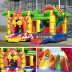 Outdoor Indoor Small Children's Playground Tiger Theme Combo Inflatable Bouncer Slide Castle - 3