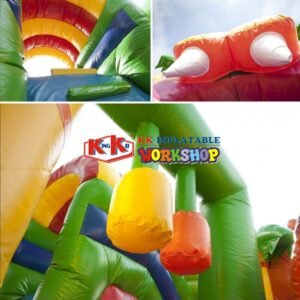 Outdoor Indoor Small Children's Playground Tiger Theme Combo Inflatable Bouncer Slide Castle - 2