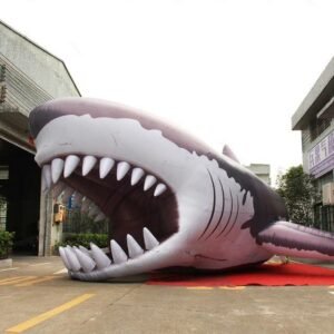 Outdoor Tools 12x8 8x5 Meters Inflatable Giant Shark For Decoration Ocean Theme Toys
