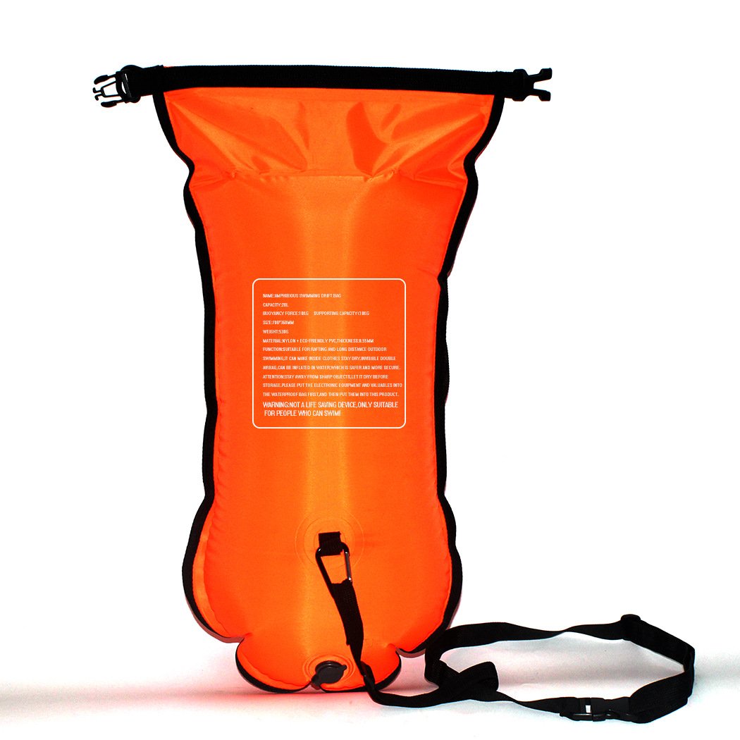 Waterproof Double Airbag Inflatable Pvc Swimming Ring Float Antidrowning Lifebuoy With Storage Outdoor Safety Buoy Bag - 11