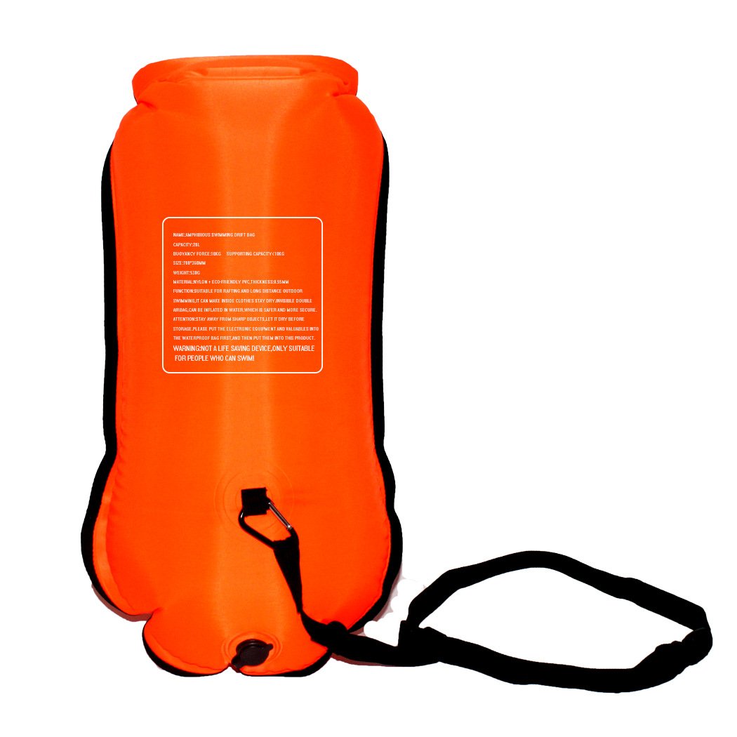 Waterproof Double Airbag Inflatable Pvc Swimming Ring Float Antidrowning Lifebuoy With Storage Outdoor Safety Buoy Bag - 3