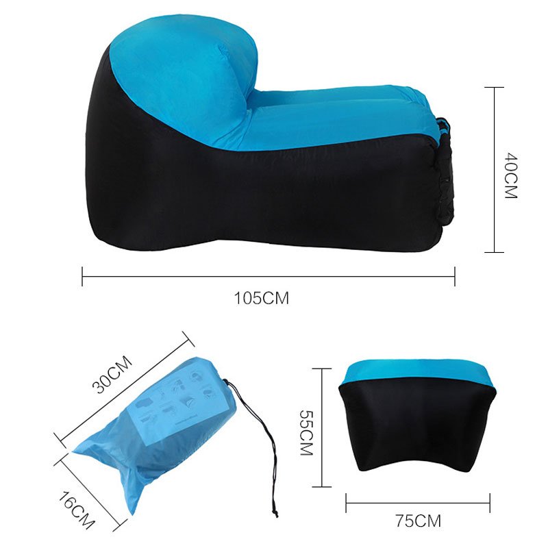 Portable Inflatable Air Lounge Sofa Bed For Camping Hiking Beach Picnics And Fishing Outdoor Furniture - 1