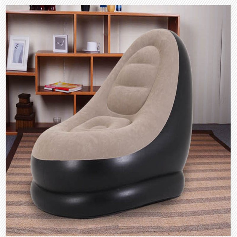 Portable Indooroutdoor Inflatable Flocking Sofa Compact Single Bed Lounge Chair Ideal For Lazy Relaxation - 5