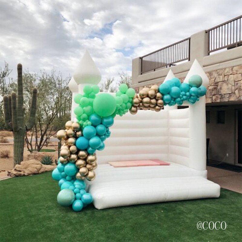 Deluxe White Inflatable Wedding Bouncer Outdoor Party Jumping Castle 4x4m 13x13ft Event Celebration Bounce House - 4 Deluxe White Inflatable Wedding Bouncer Outdoor Party Jumping Castle 4x4m 13x13ft Event Celebration Bounce House - 4