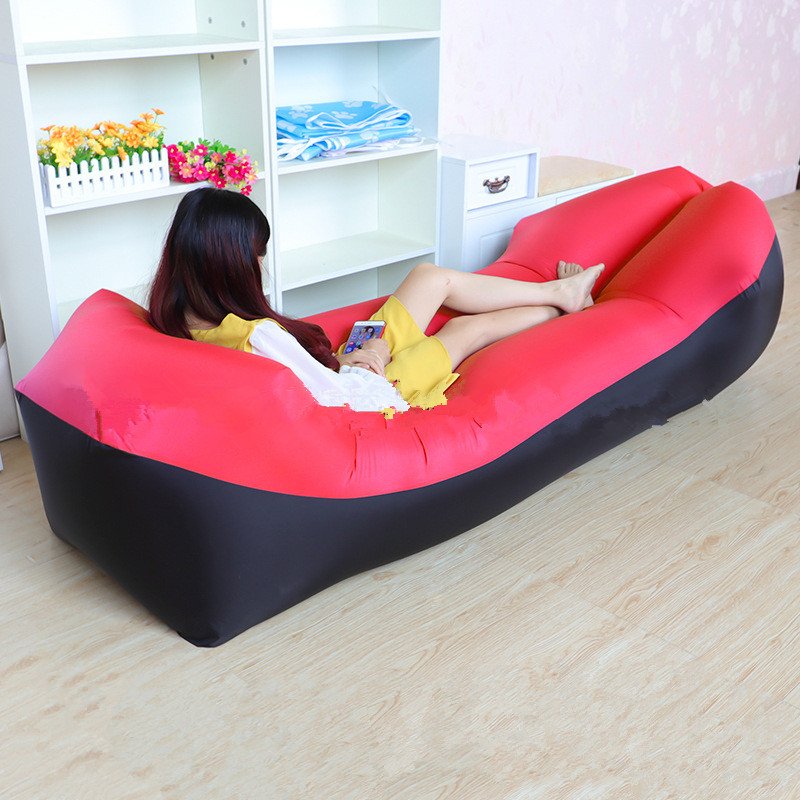 Quality Fast Inflatable Air Sofa Bed Outdoor Sleeping Bag For Beach 240x70cm Lazy Lounger - 8