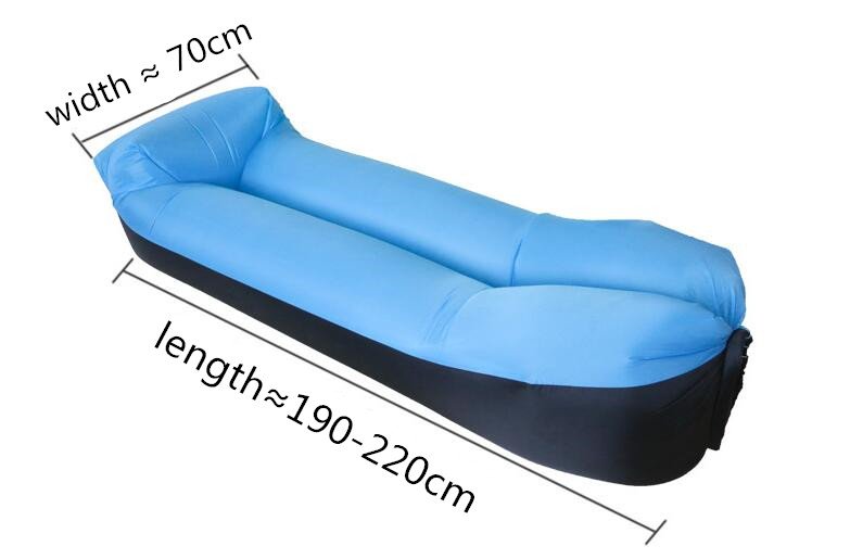Quality Fast Inflatable Air Sofa Bed Outdoor Sleeping Bag For Beach 240x70cm Lazy Lounger - 3