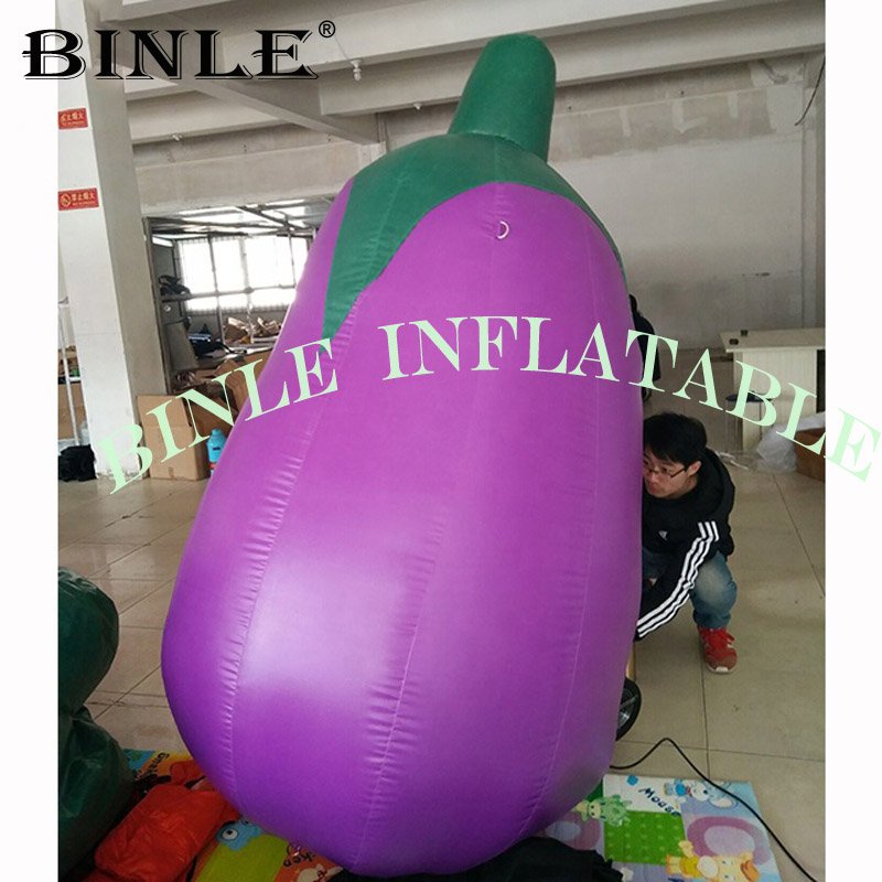 Large Outdoor Purple Eggplant Inflatable Model Giant Fruit And Vegetable Advertising Replica Durable And Eyecatching - 2 Large Outdoor Purple Eggplant Inflatable Model Giant Fruit And Vegetable Advertising Replica Durable And Eyecatching - 2