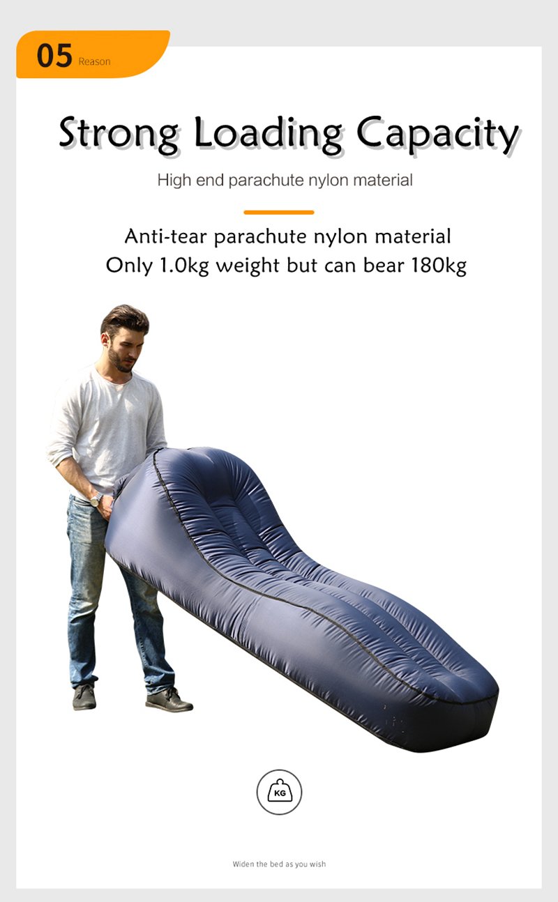 Portable Inflatable Air Sofa Sleeping Bag Camping Mattress Beach Bed Hammock Fishing Chair For Outdoor Adventure - 6