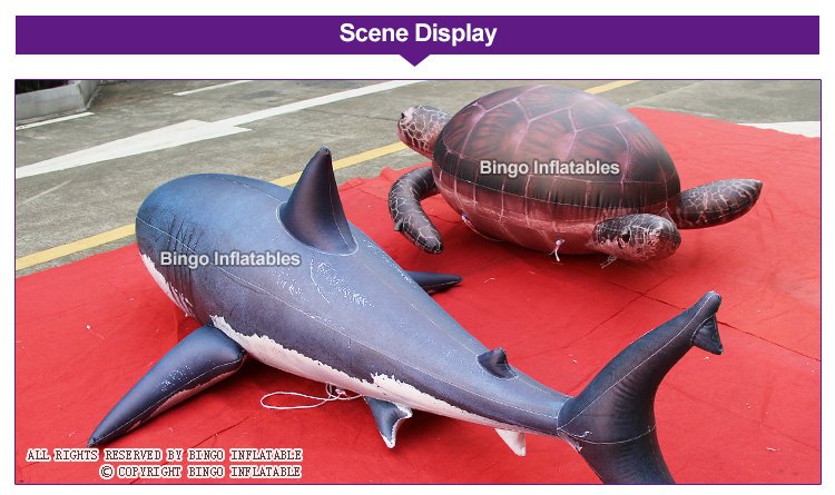 Shark Inflatable Pool Float Toy 25m Length Ideal For Parties Decoration Durable Fun - 2
