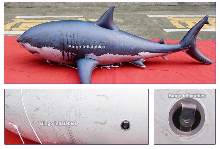 Shark Inflatable Pool Float Toy 25m Length Ideal For Parties Decoration Durable Fun - 3