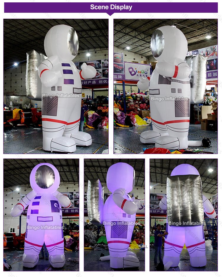 Bingo 6m High Giant Inflatable Cartoon Hamburger Man With Guitar For Advertising Promotional Events - 2