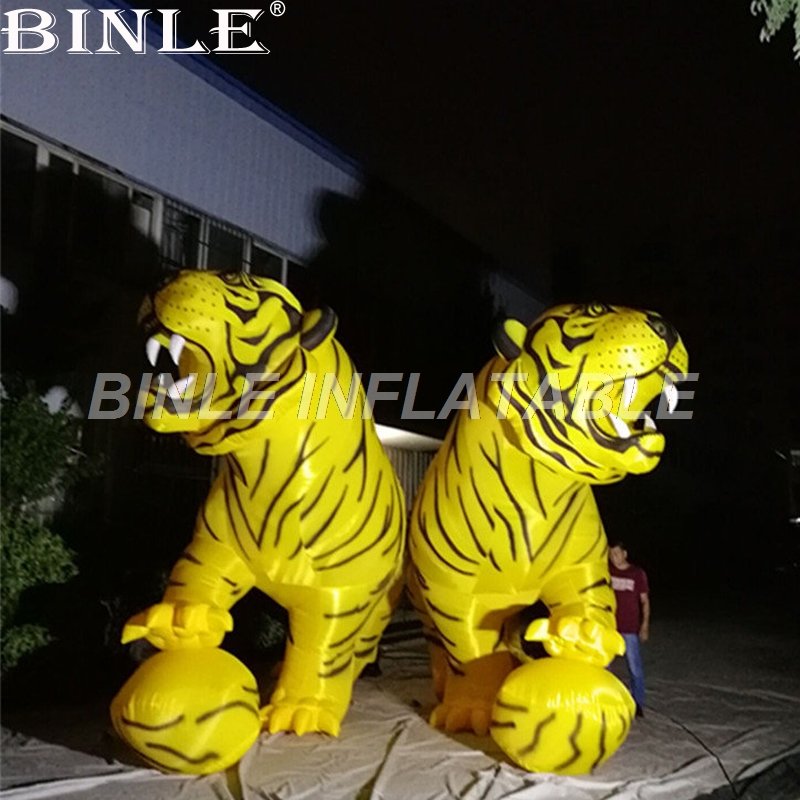 Giant Inflatable Tiger Balloon Fullcolor With Balls Large Animal Mascot For Advertising Event Decoration Outlet - 1