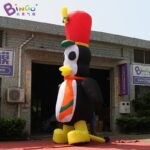Promotional Toy 6mh Inflatable Penguin Model Wearing Hat Individualized Style For Advert Decoration In Promotion - 3