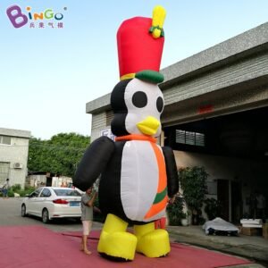 Promotional Toy 6mh Inflatable Penguin Model Wearing Hat Individualized Style For Advert Decoration In Promotion - 2