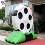 Pvc 3 1 3mh Inflatable Football Goal 5 Target Holes Soccer Dart Board Toy - 5