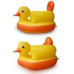 Pvc Automatic Aerated Duck Infant Learning Stool Environmentally Friendly Inflatable Small Yellow Learn Seat Wholes