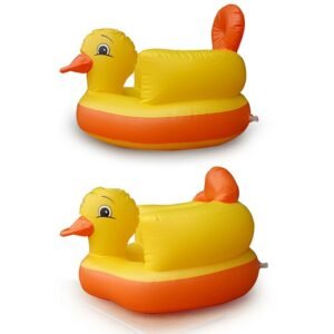 Pvc Automatic Aerated Duck Infant Learning Stool Environmentally Friendly Inflatable Small Yellow Learn Seat Wholes