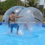 Pvc Tpu Material Inflatable Water Walking Ball 1 5m 2m Diameter Balloon For Pool Games Walk On Zipper - 5