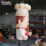 Personalized 3 5m High Hanging Inflatable Chef Cartoon Character 11 5 Feet Giant Toy - 4