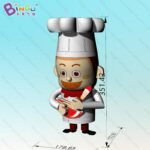 Personalized 3 5m High Hanging Inflatable Chef Cartoon Character 11 5 Feet Giant Toy - 6