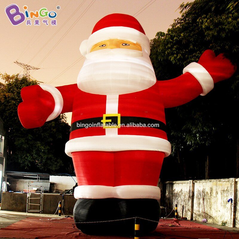 Personalized 3x7 3x8mh Giant Inflatable Santa Claus For Decoration Standing Type Blow Up Display Toys - 3