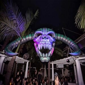 Personalized 4 7x3 Meters Halloween Inflatable Skull Head Outdoor Decorations Toys - 2