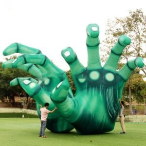 Personalized 4m Tall Green Inflatable Ghost Hand For Decorative Balloon Halloween Decorations Toys