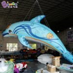 Personalized 5 Meters Length Giant Inflatable Dolphin Pvc Material Vivid Air Sealed For Decoration Toys - 3