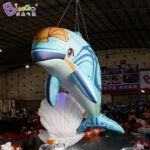 Personalized 5 Meters Length Giant Inflatable Dolphin Pvc Material Vivid Air Sealed For Decoration Toys - 2