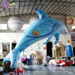 Personalized 5 Meters Length Giant Inflatable Dolphin Pvc Material Vivid Air Sealed For Decoration Toys - 5
