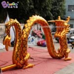 Personalized 5x3 Meters Inflatable Golden Dragon Arch With Chinese Toys - 3
