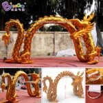 Personalized 5x3 Meters Inflatable Golden Dragon Arch With Chinese Toys - 6