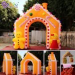 Personalized 5x5 Meters Inflatable Christmas Arch Gingerbread House Toys - 6