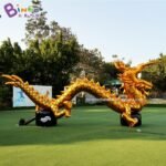 Personalized 8x3 5 Meters Inflatable Dragon Game Character Giant Golden Toys - 4