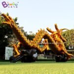 Personalized 8x3 5 Meters Inflatable Dragon Game Character Giant Golden Toys - 5
