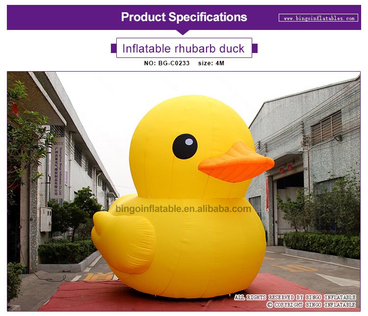Customizable 13ft Giant Inflatable Duck 4m Tall Outdoor Play Toy Large Rubber Bath Toy - 1 Customizable 13ft Giant Inflatable Duck 4m Tall Outdoor Play Toy Large Rubber Bath Toy - 1