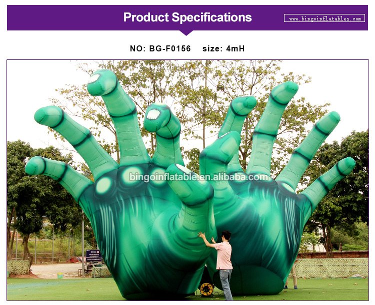 Personalized 4m Tall Green Inflatable Ghost Hand Halloween Balloon Decor Perfect For Spooky Festive Decorations - 1 Personalized 4m Tall Green Inflatable Ghost Hand Halloween Balloon Decor Perfect For Spooky Festive Decorations - 1