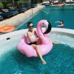 Pink Inflatable Flamingo Giant Swan Ride-on Pool Toy Float Swim Ring Holiday Beach Island Water Fun Party Toys - 4