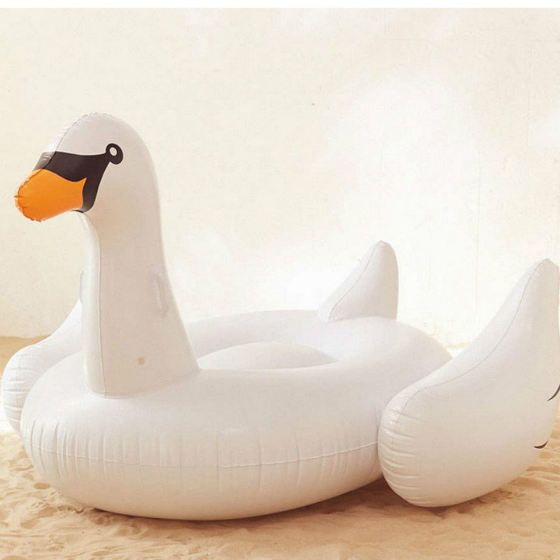 Giant Pink Inflatable Flamingo Swim Ring Beach Holiday Water Party Toy Rideon Pool Float Island Fun - 5