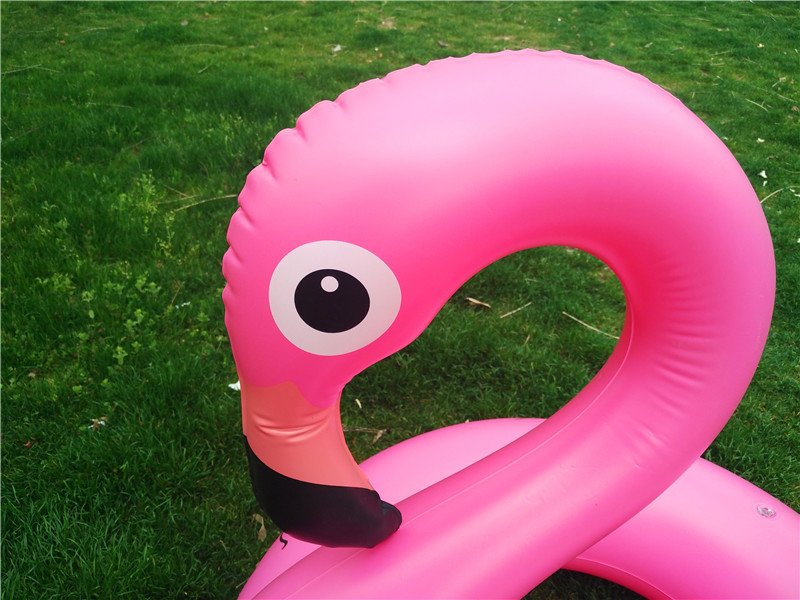 Giant Pink Inflatable Flamingo Swim Ring Beach Holiday Water Party Toy Rideon Pool Float Island Fun - 10