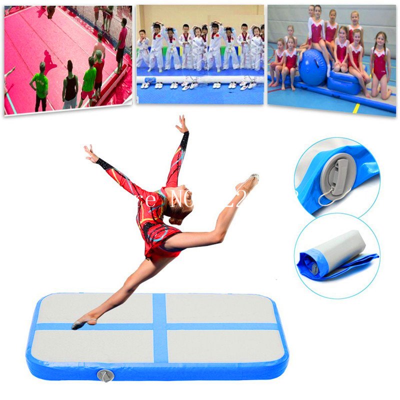Pink Inflatable Gymnastic Air Block 10cm Thickness Perfect For Training And Fitness - 7