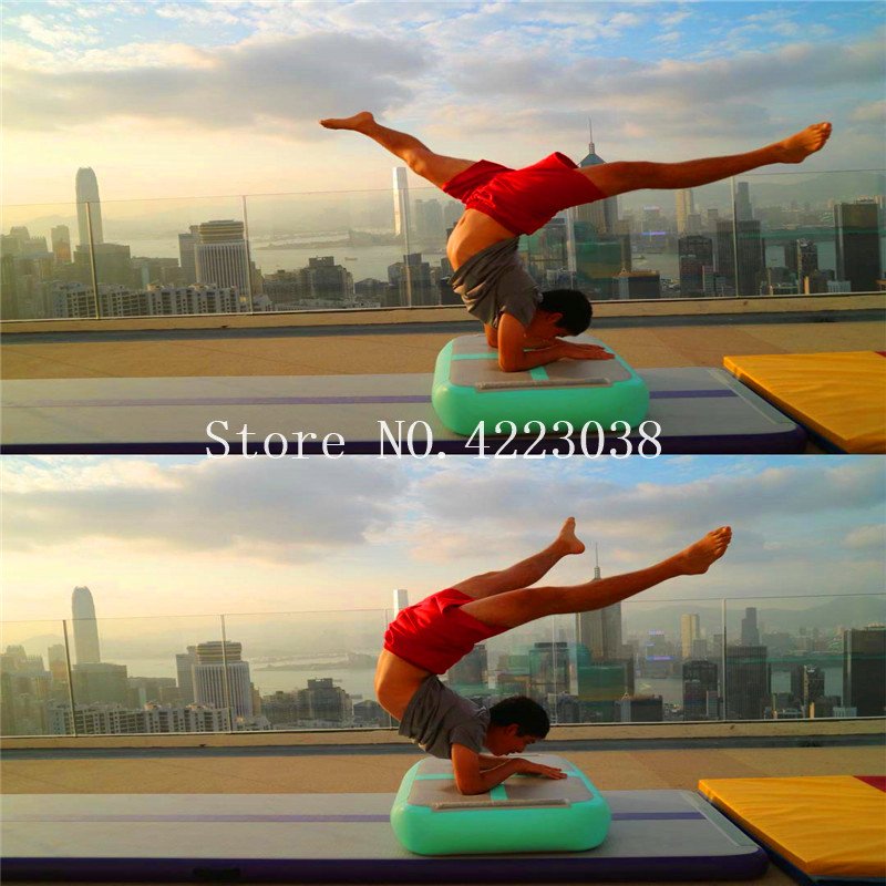 Pink Inflatable Gymnastic Air Block 10cm Thickness Perfect For Training And Fitness - 17