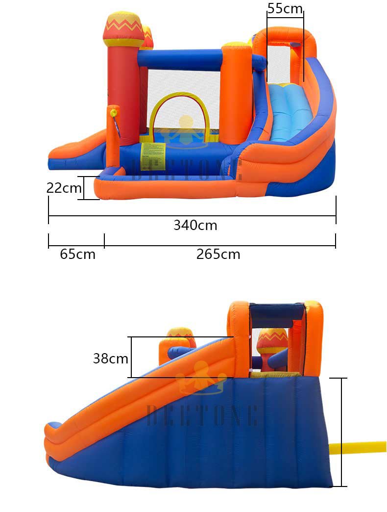 Kids Piratethemed Inflatable Bounce House Castle Slide Ball Pool With Air Blower - 3