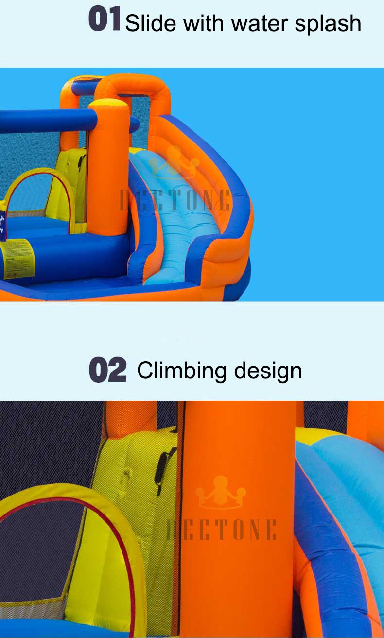 Kids Piratethemed Inflatable Bounce House Castle Slide Ball Pool With Air Blower - 4