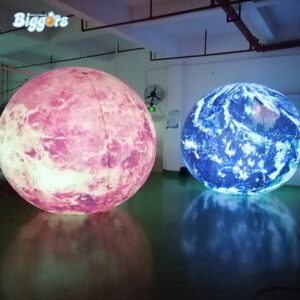 Planets Globe Balloon Giant Led Light Inflatable Earth For Events - 2