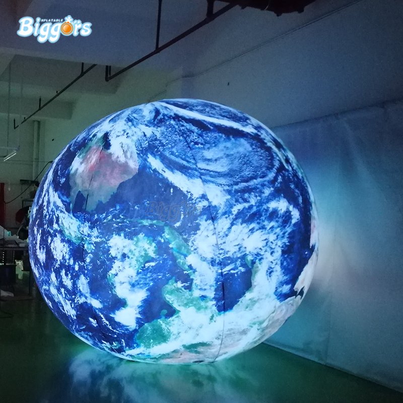 Led Illuminated Giant Inflatable Earth Globe Balloon For Parties Events Educational Purposes - 4